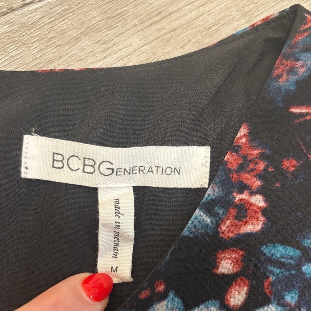BCBGeneration Floral Black Dress - Picture 3 of 5